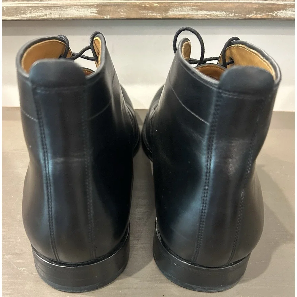 Cole Haan Chukka Boots Men 10.5M Black Leather American Classics Water Resistant